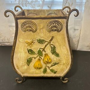 Metal pear tree planter